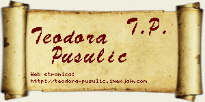 Teodora Pusulić vizit kartica